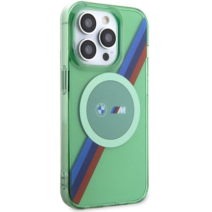BMW M Tricolor Stripes MagSafe case for iPhone 15 Pro - green_3