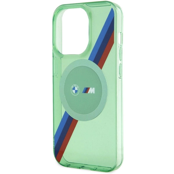 BMW M Tricolor Stripes MagSafe case for iPhone 15 Pro - green_5
