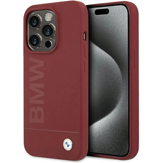 BMW Silicone Big Logo MagSafe case for iPhone 15 Pro - red_0