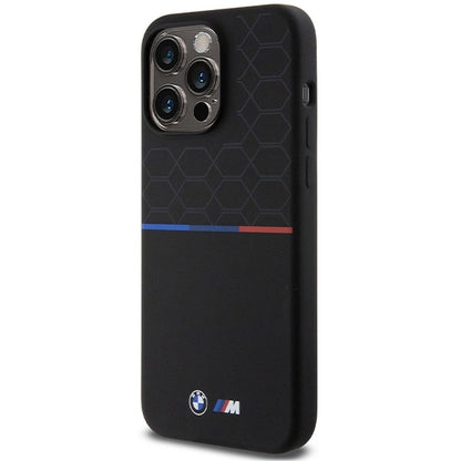 BMW M Silicone Pattern MagSafe case for iPhone 15 Pro Max - black_1