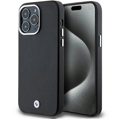 BMW Signature Wrapped Metal MagSafe case for iPhone 15 Pro Max - black_0