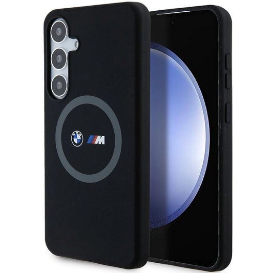 BMW M Silicone Printed Ring MagSafe case for Samsung Galaxy S24+ - black_0