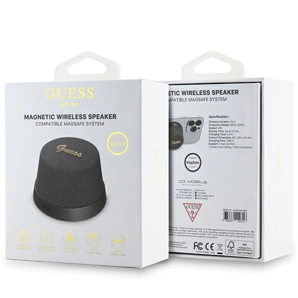 Guess Magnetic Script Metal Bluetooth speaker - black_6