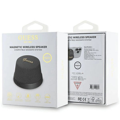 Guess Magnetic Script Metal Bluetooth speaker - black_6