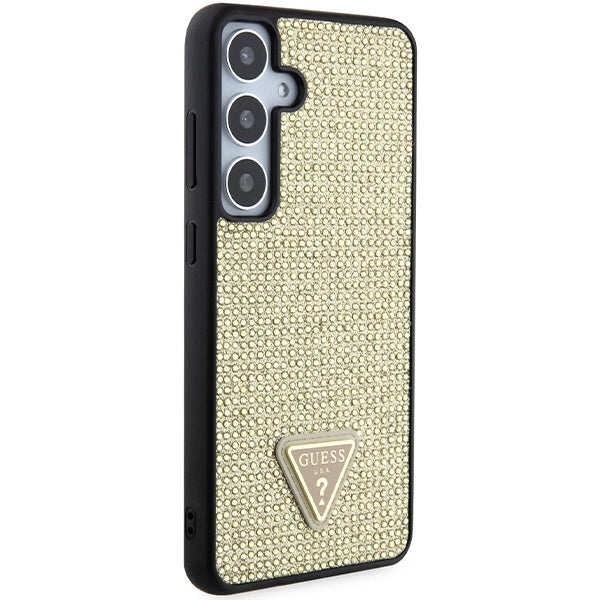 Guess Rhinestone Triangle case for Samsung Galaxy S24+ - gold_3