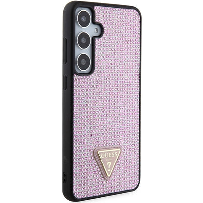 Guess Rhinestone Triangle case for Samsung Galaxy S24+ - pink_3