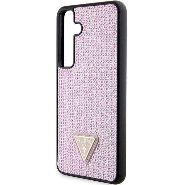 Guess Rhinestone Triangle case for Samsung Galaxy S24+ - pink_5