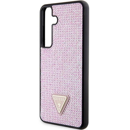 Guess Rhinestone Triangle case for Samsung Galaxy S24+ - pink_5