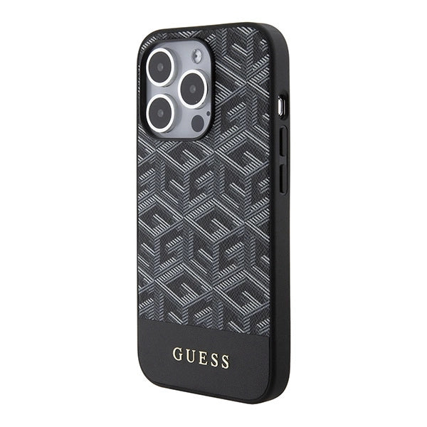 Guess GCube Stripes MagSafe case for iPhone 15 Pro Max - black_1