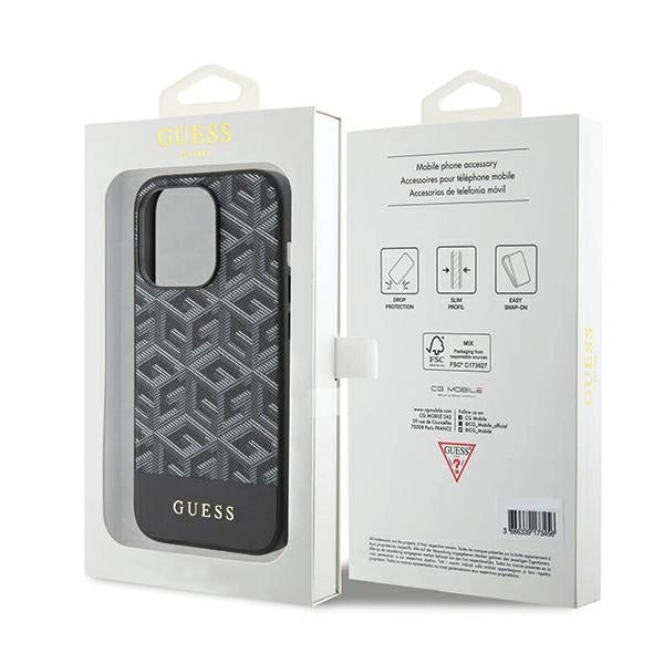 Guess GCube Stripes MagSafe case for iPhone 15 Pro Max - black_7