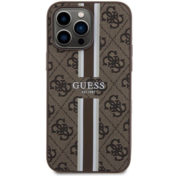 Guess 4G Printed Stripes MagSafe case for iPhone 15 Pro Max - brown_2