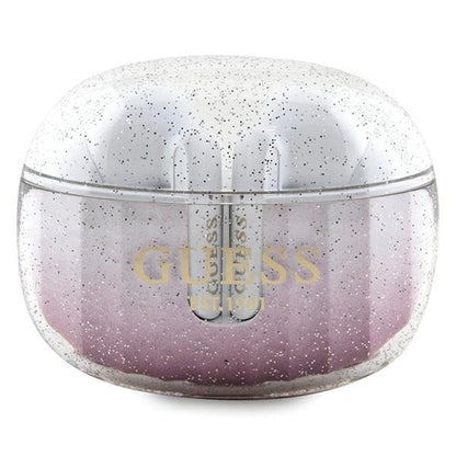 Guess Glitter Gradient TWS Bluetooth headphones + docking station - pink_0