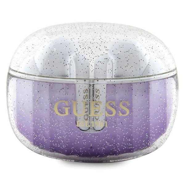 Guess Glitter Gradient TWS Bluetooth headphones with docking station - purple_0