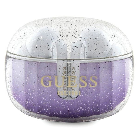 Guess Glitter Gradient TWS Bluetooth headphones with docking station - purple_0