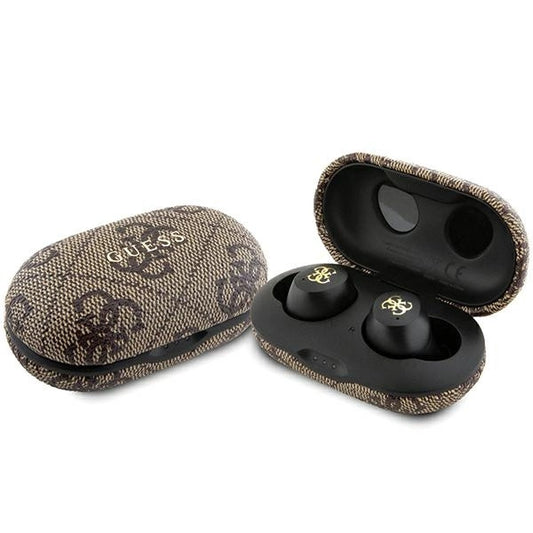 TWS Guess 4G Metal Bluetooth headphones with ENC docking station - brown_0