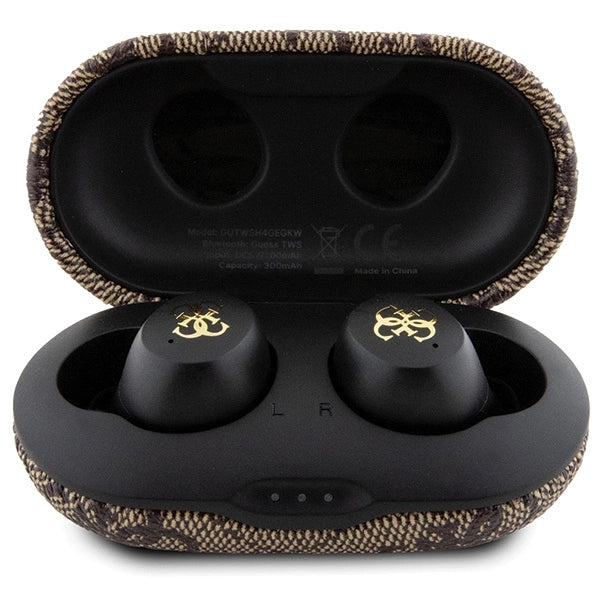 TWS Guess 4G Metal Bluetooth headphones with ENC docking station - brown_3