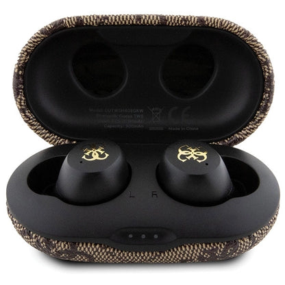 TWS Guess 4G Metal Bluetooth headphones with ENC docking station - brown_3