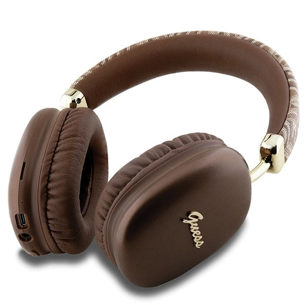 Guess GCube Metallic Script Logo Bluetooth on-ear headphones - brown_1