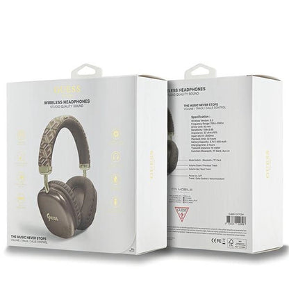 Guess GCube Metallic Script Logo Bluetooth on-ear headphones - brown_3