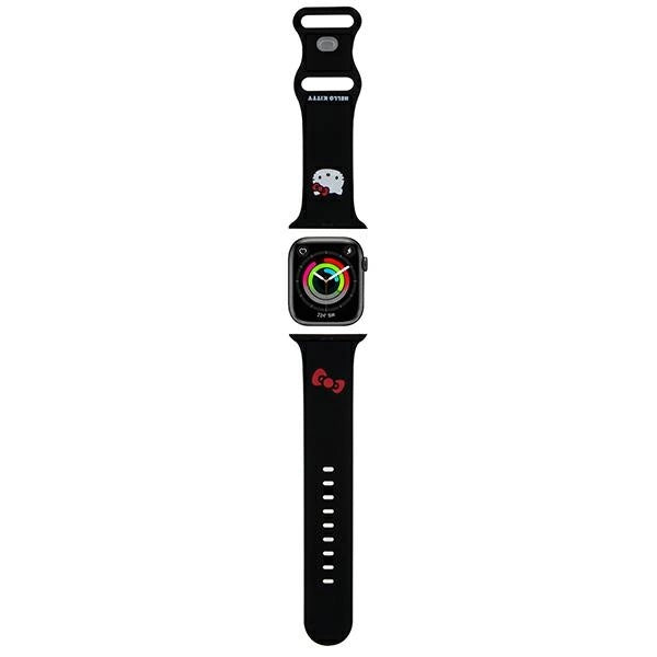 Hello Kitty Silicone Kitty Head Strap for Apple Watch 42/44/45/49mm - Black_0