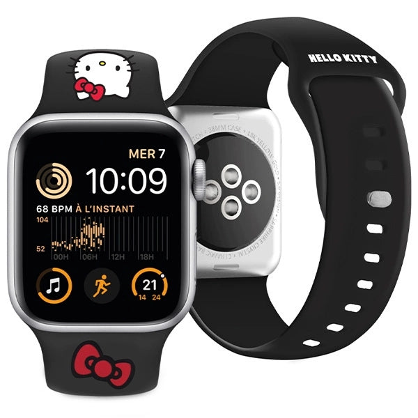 Hello Kitty Silicone Kitty Head Strap for Apple Watch 42/44/45/49mm - Black_3