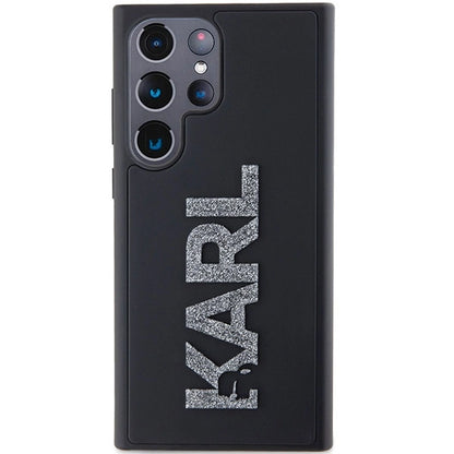 Karl Lagerfeld 3D Rubber Glitter Logo case for Samsung Galaxy S23 Ultra - black_1