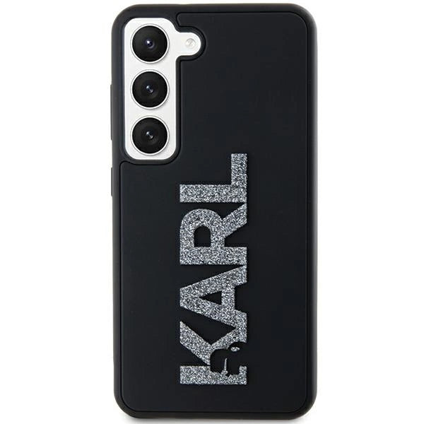 Karl Lagerfeld 3D Rubber Glitter Logo case for Samsung Galaxy S23+ - black_2