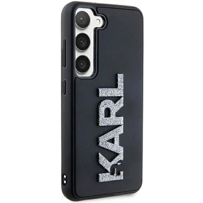 Karl Lagerfeld 3D Rubber Glitter Logo case for Samsung Galaxy S23+ - black_3