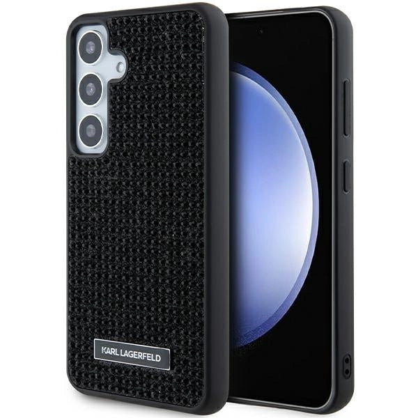 Karl Lagerfeld Rhinestone Metal Logo case for Samsung Galaxy S24+ - black_0