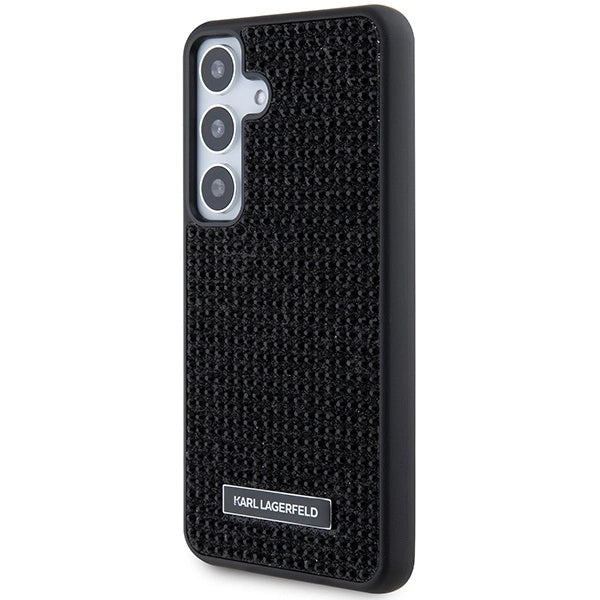 Karl Lagerfeld Rhinestone Metal Logo case for Samsung Galaxy S24+ - black_1