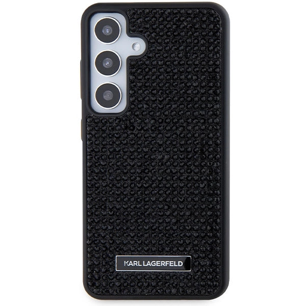 Karl Lagerfeld Rhinestone Metal Logo case for Samsung Galaxy S24+ - black_2