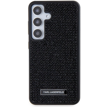Karl Lagerfeld Rhinestone Metal Logo case for Samsung Galaxy S24+ - black_2