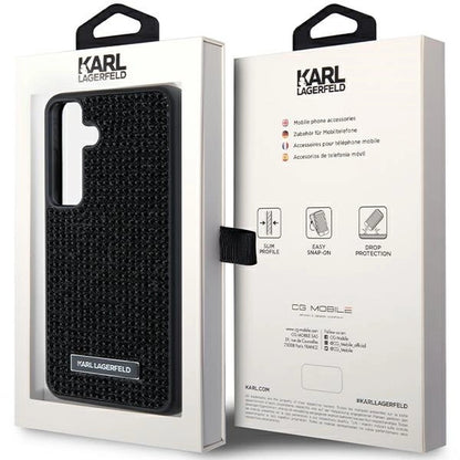 Karl Lagerfeld Rhinestone Metal Logo case for Samsung Galaxy S24+ - black_7