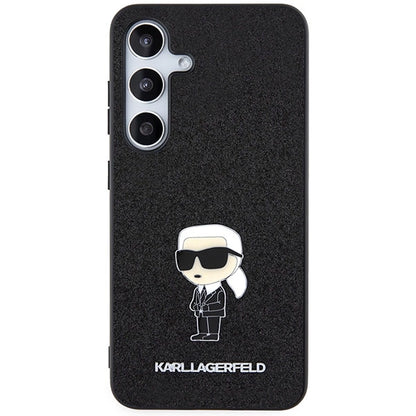 Karl Lagerfeld Fixed Glitter Ikonik Logo Metal Pin case for Samsung Galaxy S24 - black_2