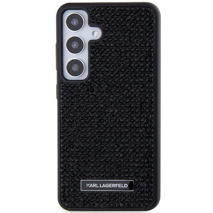 Karl Lagerfeld Rhinestone Metal Logo case for Samsung Galaxy S24 - black_2
