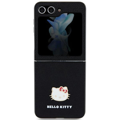 Hello Kitty Metal Logo Kitty Head case for Samsung Galaxy Z Flip 5 - black_2