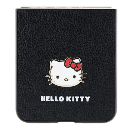 Hello Kitty Metal Logo Kitty Head case for Samsung Galaxy Z Flip 5 - black_4