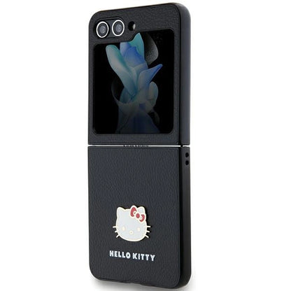 Hello Kitty Metal Logo Kitty Head case for Samsung Galaxy Z Flip 5 - black_5