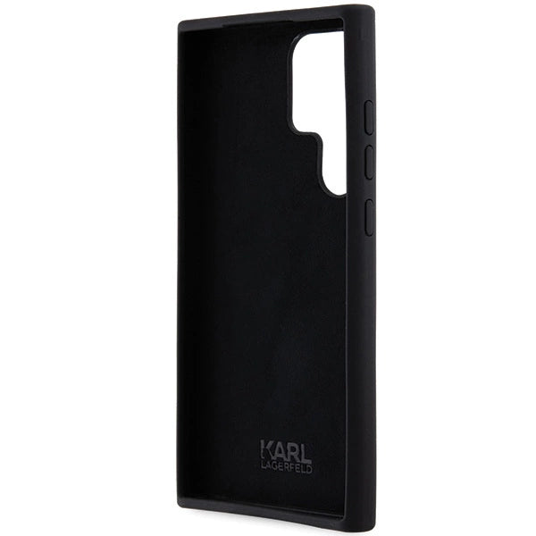 Karl Lagerfeld Silicone Choupette Metal Pin case for Samsung Galaxy S23 Ultra - black_6