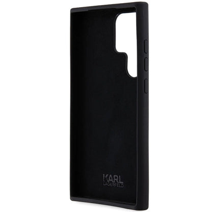 Karl Lagerfeld Silicone Choupette Metal Pin case for Samsung Galaxy S23 Ultra - black_6