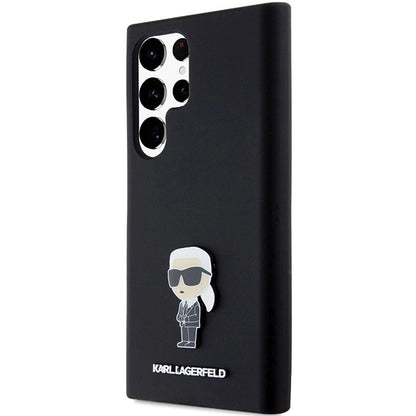 Karl Lagerfeld Silicone Ikonik Metal Pin case for Samsung Galaxy S23 Ultra - black_1