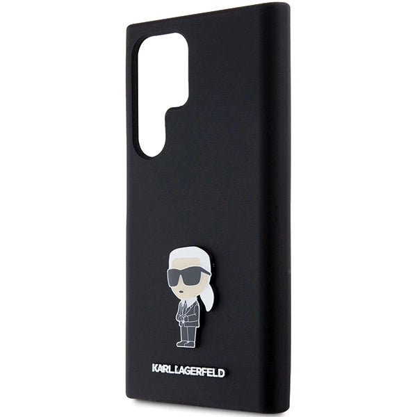 Karl Lagerfeld Silicone Ikonik Metal Pin case for Samsung Galaxy S23 Ultra - black_5