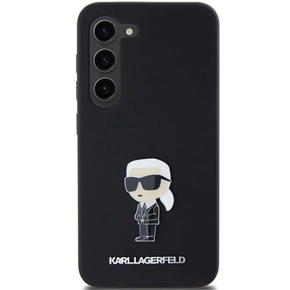 Karl Lagerfeld Silicone Ikonik Metal Pin case for Samsung Galaxy S23+ - black_2