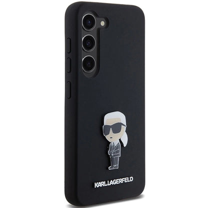 Karl Lagerfeld Silicone Ikonik Metal Pin case for Samsung Galaxy S23+ - black_3