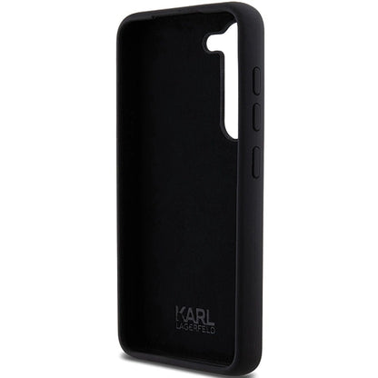 Karl Lagerfeld Silicone Choupette Metal Pin case for Samsung Galaxy S23 - black_6