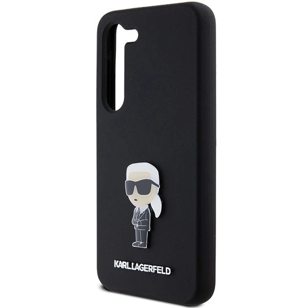 Karl Lagerfeld Silicone Ikonik Metal Pin case for Samsung Galaxy S23 - black_5