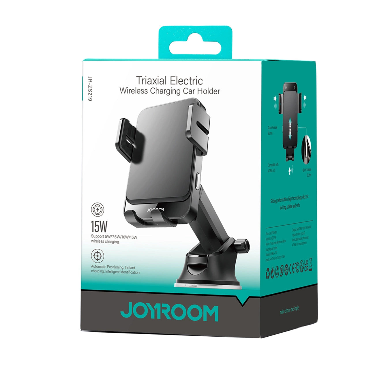 Joyroom JR-ZS219 Car Holders SET with Qi Inductive Charger (Black)_6