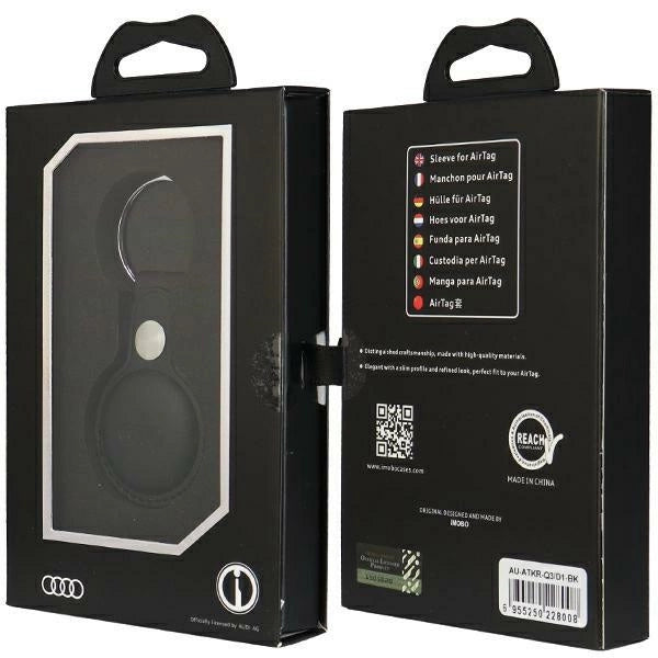 Audi Synthetic Leather AirTag case - black_6