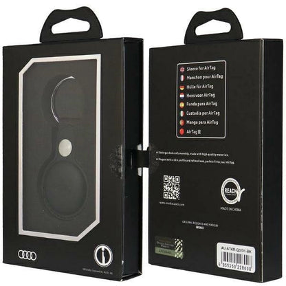 Audi Synthetic Leather AirTag case - black_6