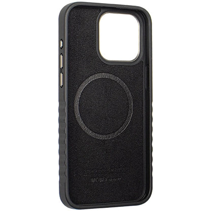 Audi Genuine Leather case with MagSafe for iPhone 15 Pro - black and red_6